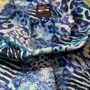 Constantly Varied Gear Women's Athletic Shorts in Blue Teal Purple Print